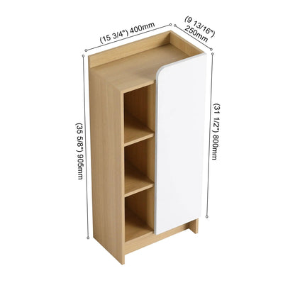 Freestanding Narrow Bathroom Cabinet with Door