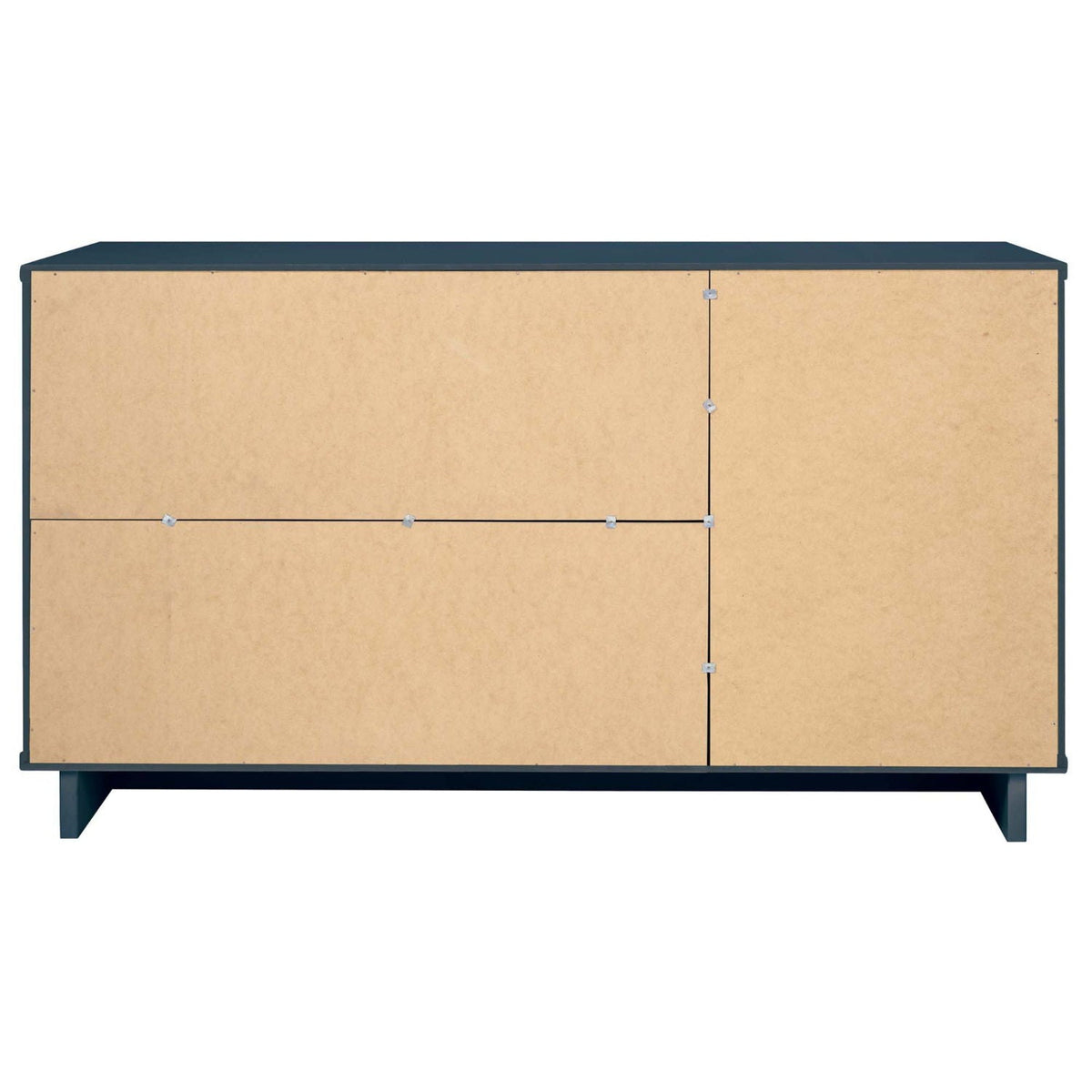 Granville Sideboard blue frame with natural plywood doors, full-extension drawers on Tampa Home & Garden Store