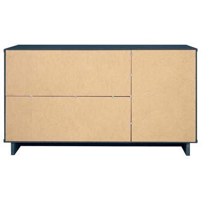 Granville Sideboard blue frame with natural plywood doors, full-extension drawers on Tampa Home & Garden Store