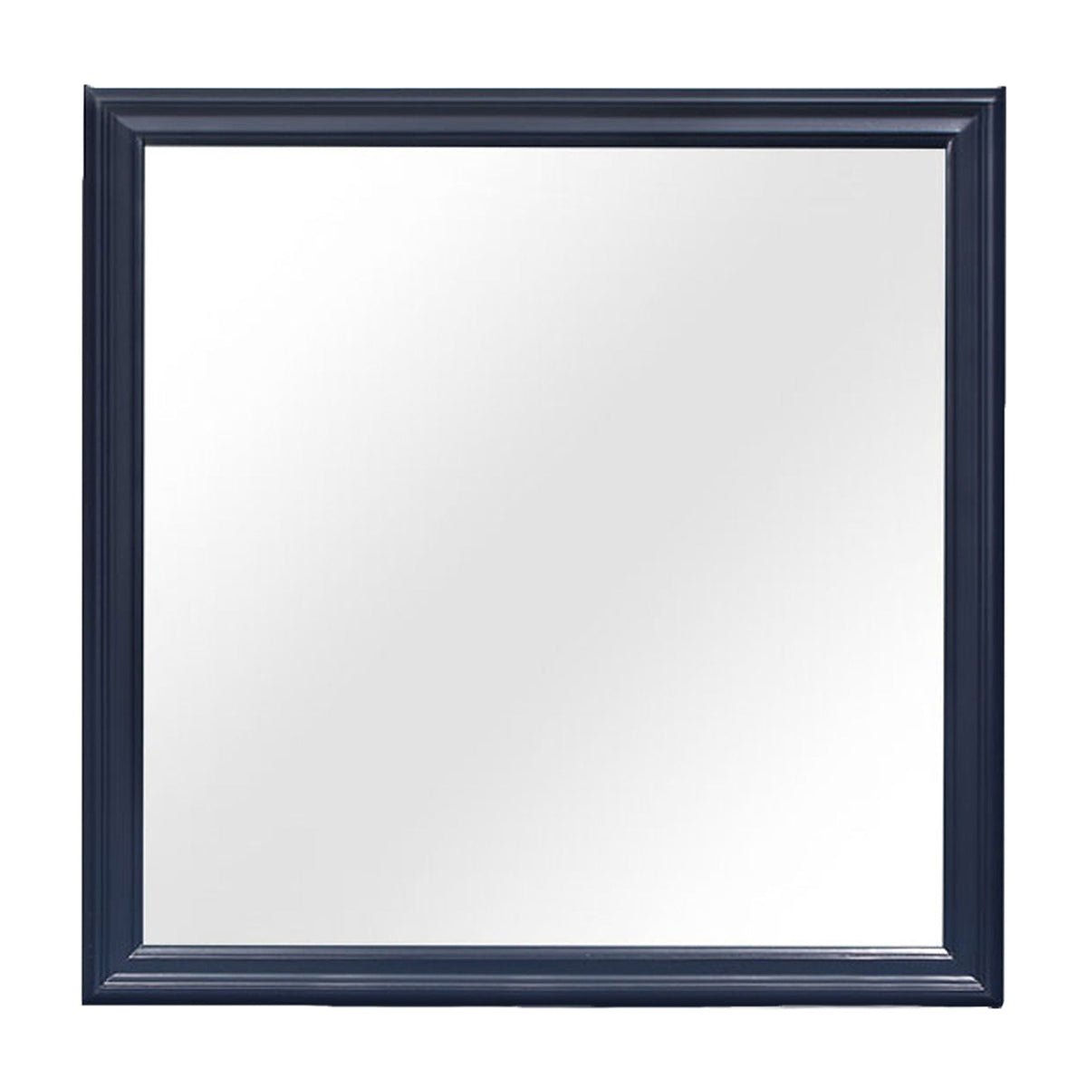 Charlston Mirror with solid wood navy blue frame and tempered glass, wall mirror by HouseOfZazla on Tampa Home & Garden Store