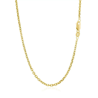 14k yellow gold diamond-cut cable link necklace 1.8mm with lobster clasp Bids.com on Tampa Home & Garden Store