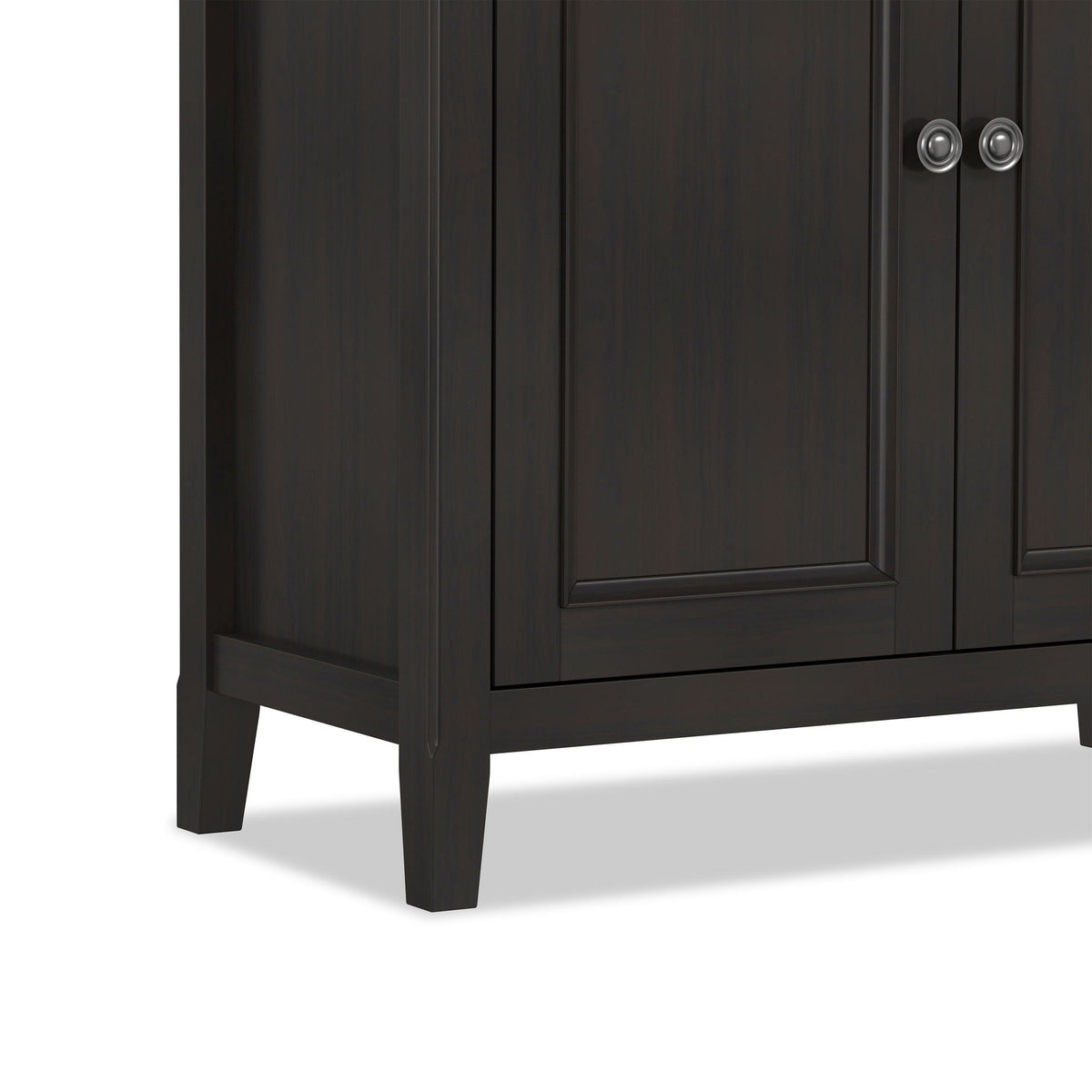 Amherst 2-Door Storage Cabinet in dark brown with adjustable shelves, HouseOfZazla cabinet on Tampa Home & Garden Store