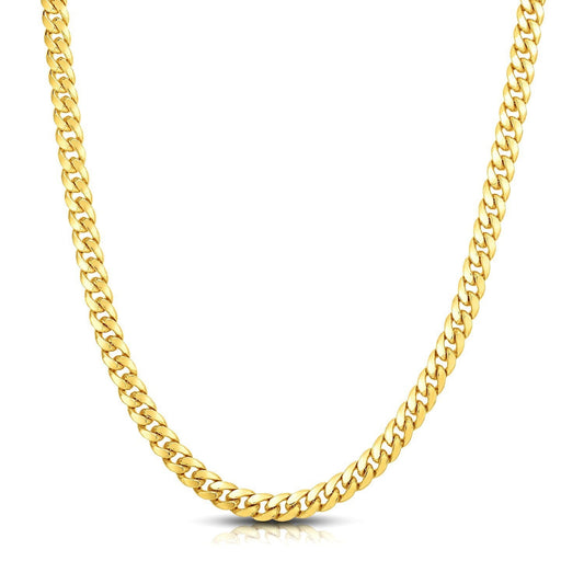 7.1mm 10k yellow gold classic Miami Cuban solid chain necklace on Tampa Home & Garden Store