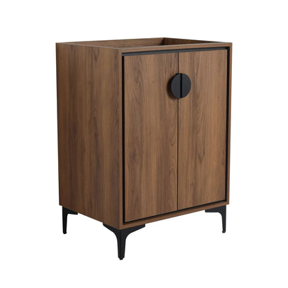 Vanity cabinet in brown engineered wood with soft closing doors by Unique Piece Furniture on Tampa Home & Garden Store
