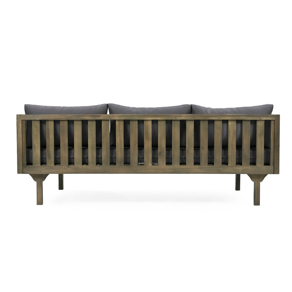 Claremont 3 Seater Daybed in teak acacia wood with water-resistant cushions on Tampa Home & Garden Store