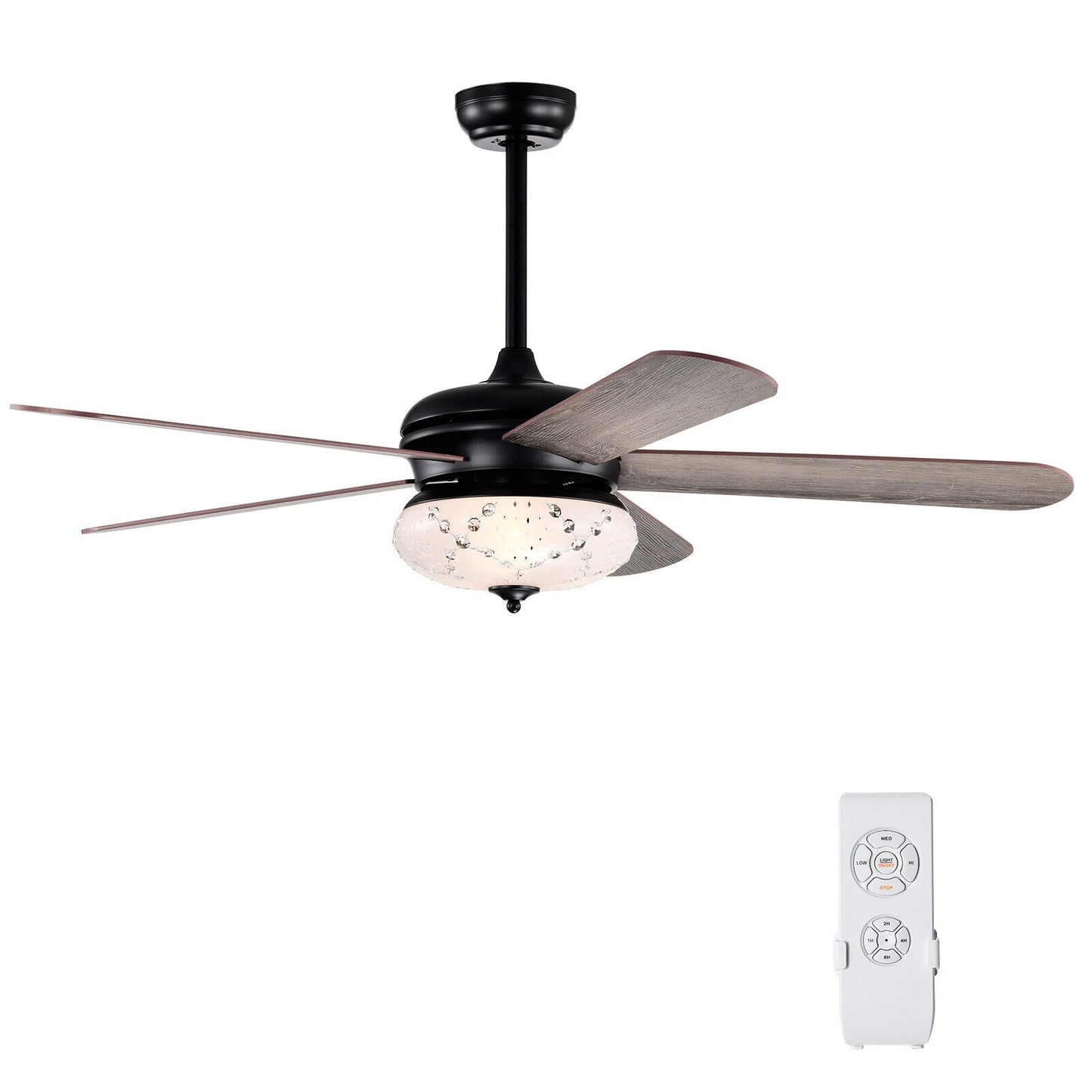 Ventilador de techo de 52 pulgadas con control remoto - Nogal