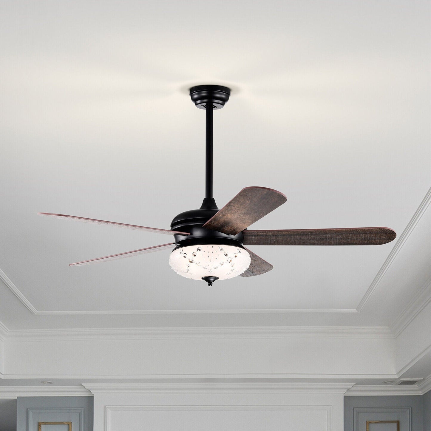 Ventilador de techo de 52 pulgadas con control remoto - Nogal