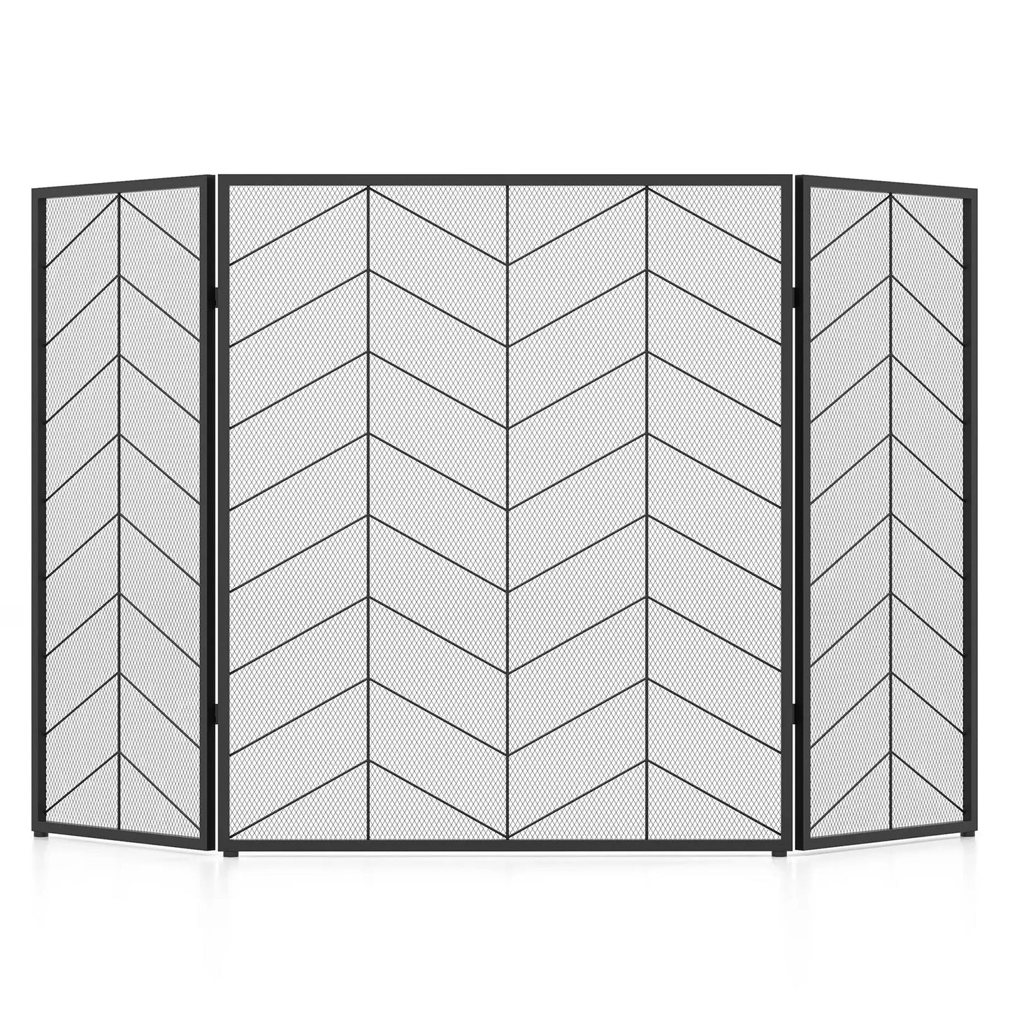 52 by 31 Inch Fireplace Screen with Mesh