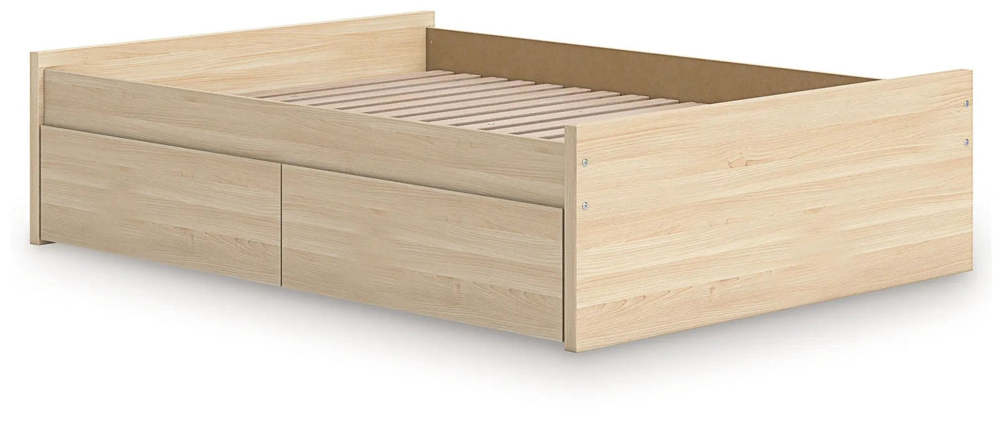 Onita Platform Bed storage bed in natural wood with slat base by Unique Piece Furniture on Tampa Home & Garden Store