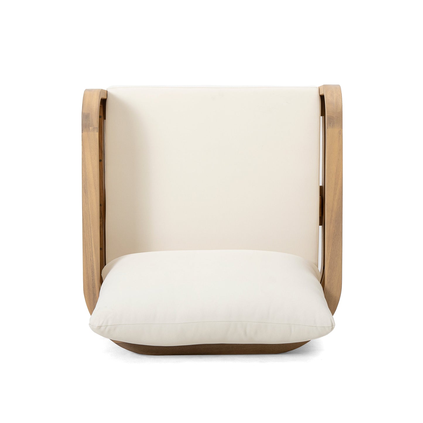 Set of 2 Outdoor Acacia Wood Patio Chairs