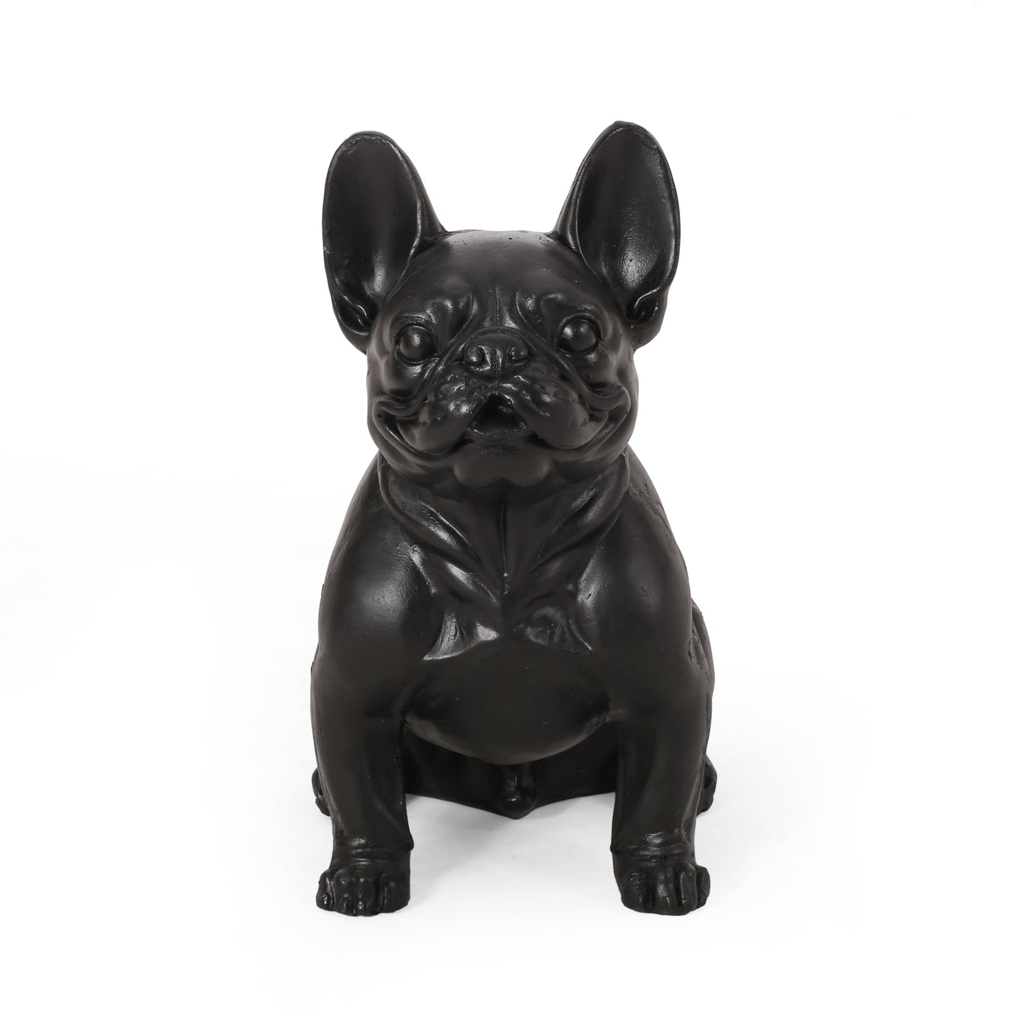 Outdoor French Bulldog garden sculpture in black resin HouseOfZazla on Tampa Home & Garden Store