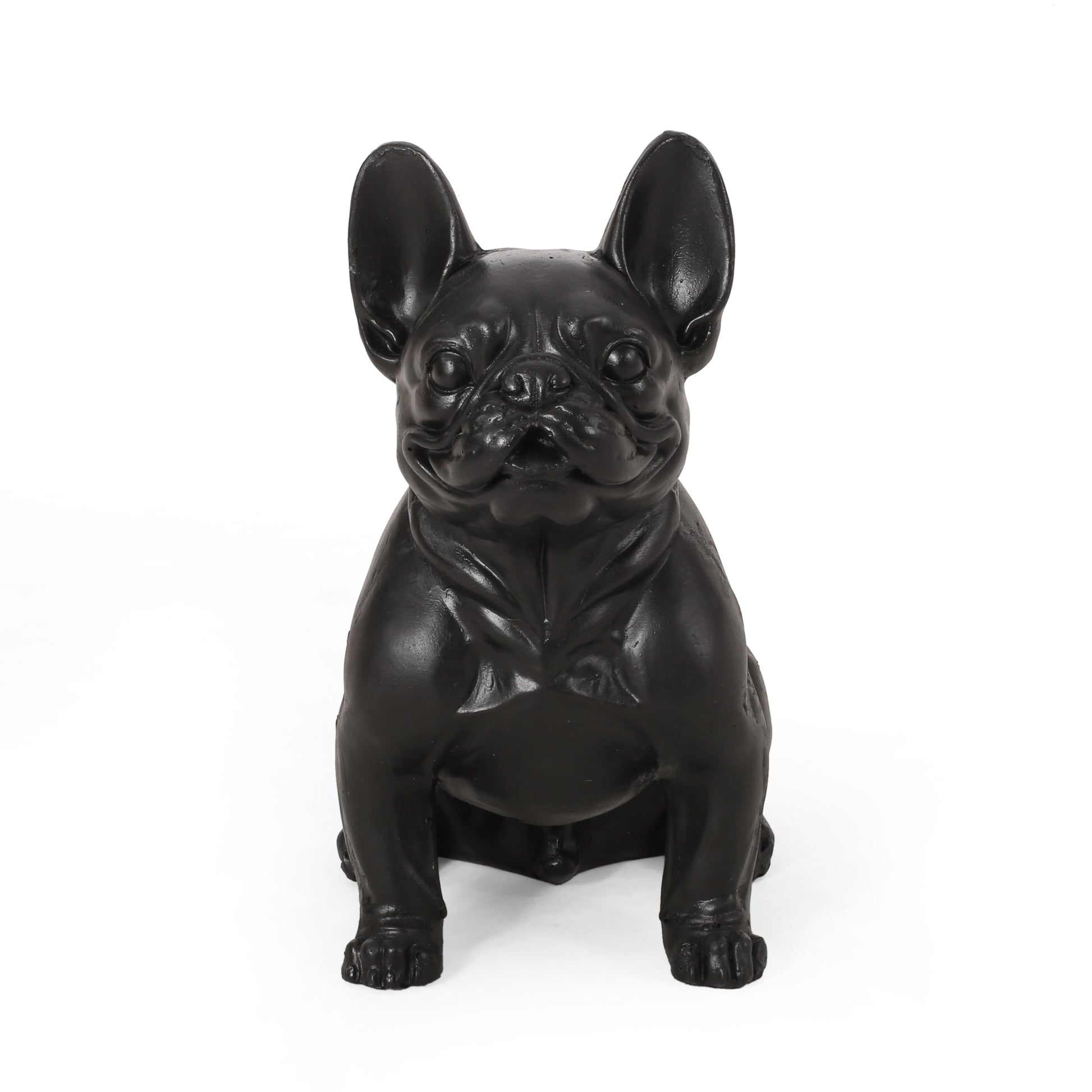 Outdoor French Bulldog garden sculpture in black resin HouseOfZazla on Tampa Home & Garden Store