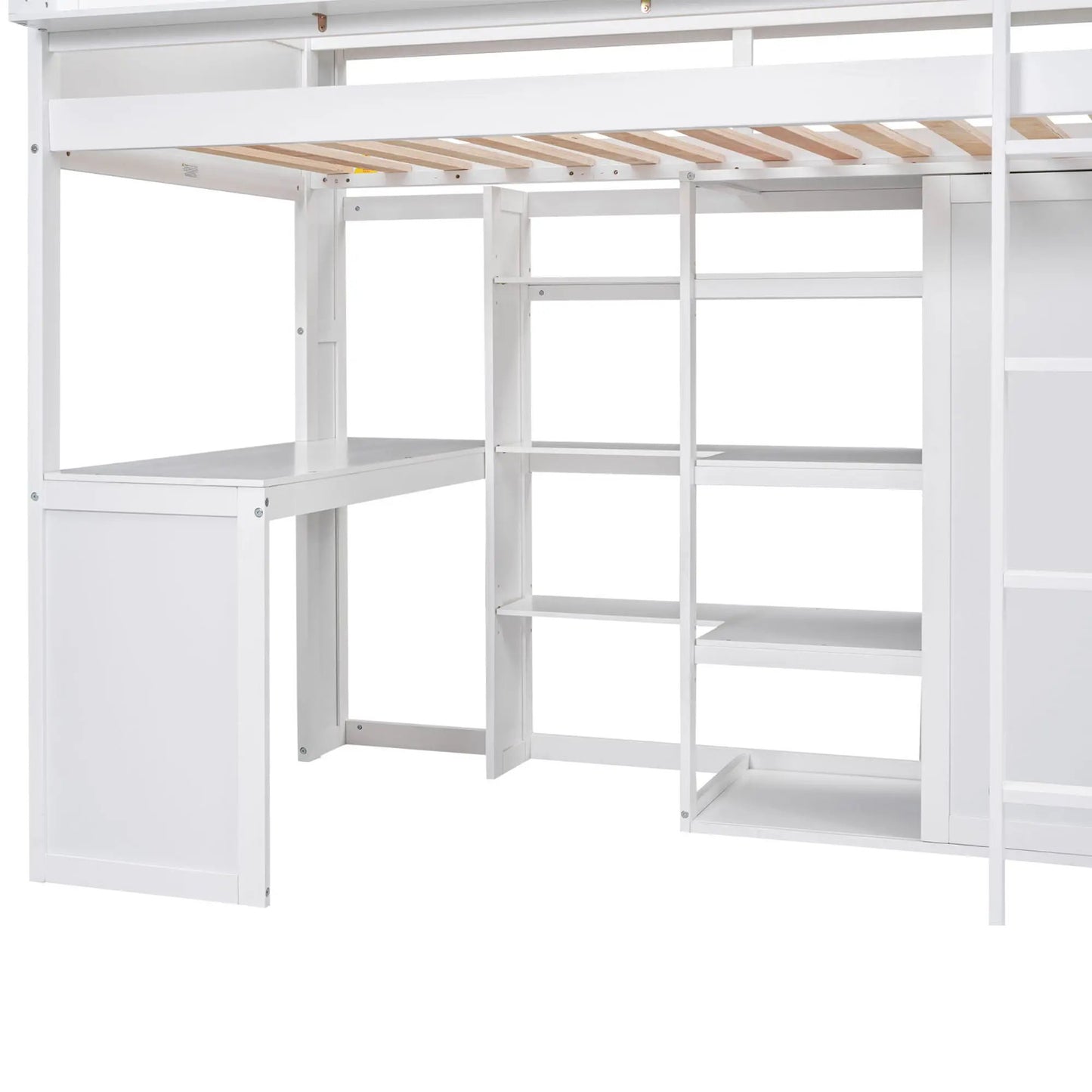 Loft Bed with Built in Desk and Wardrobe