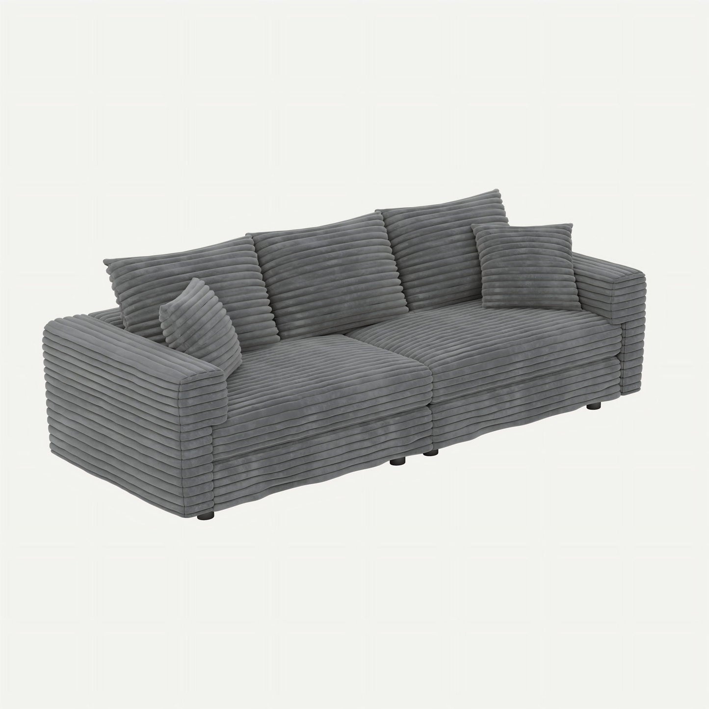 Convertible Sofa With Deep Seat and Pillows