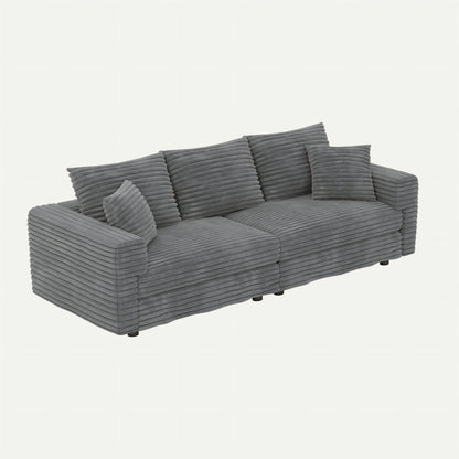 Convertible Sofa With Deep Seat and Pillows