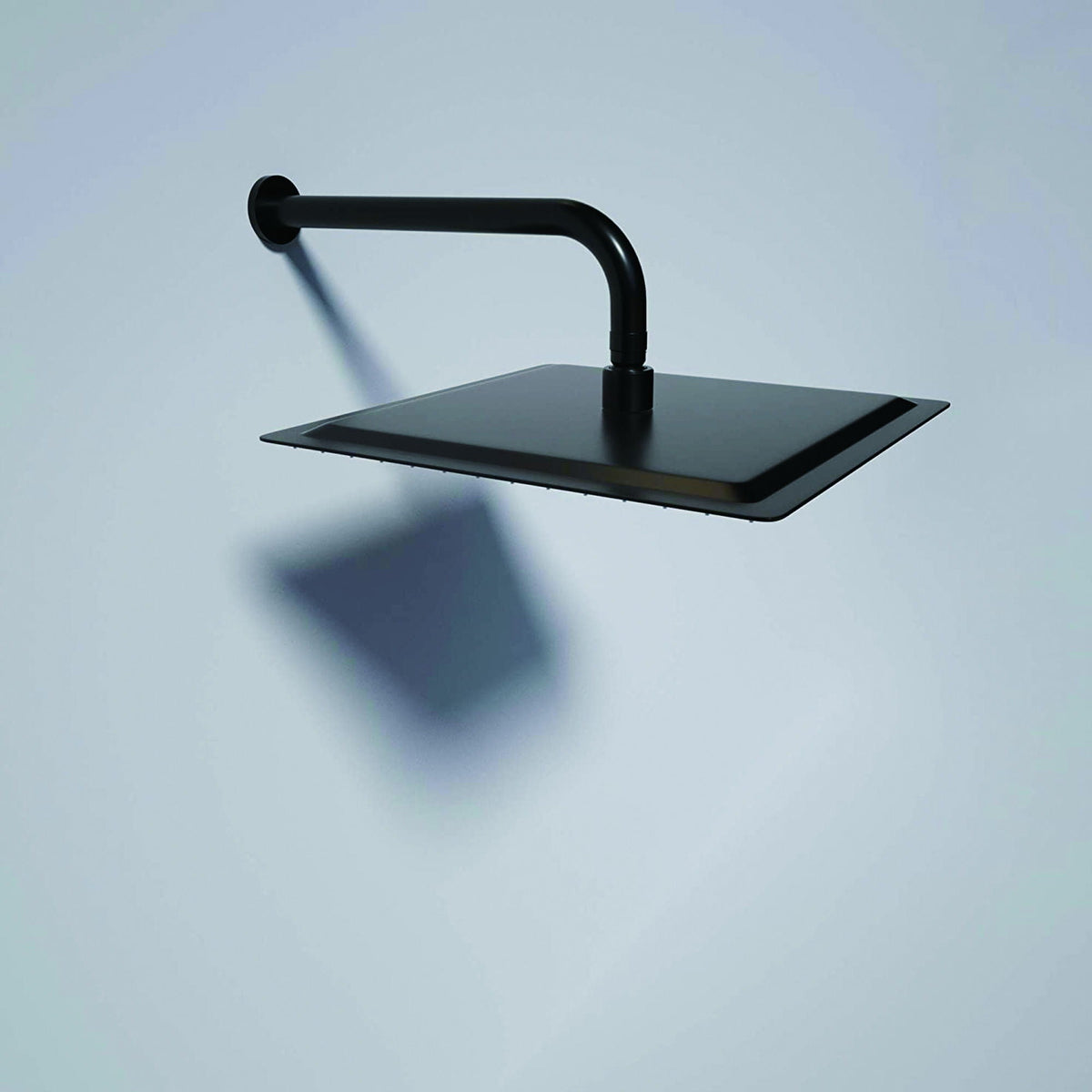 16-inch matte black shower arm with flange and square head by HouseOfZazla on Tampa Home & Garden Store