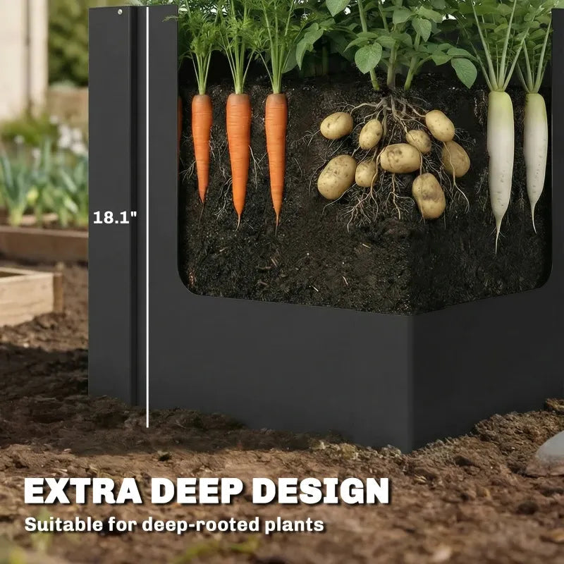 Modern Planter Bed by HouseOfZazla, elevated black planter box for deep-rooted plants on Tampa Home & Garden Store