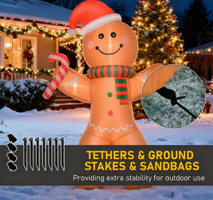 Outdoor Inflatable Gingerbread Yard Ornament