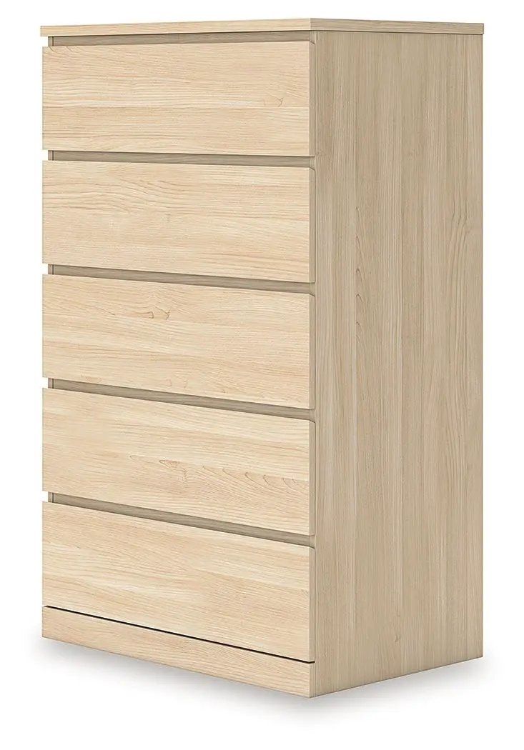 Onita Five Drawer Chest in White Finish Modern