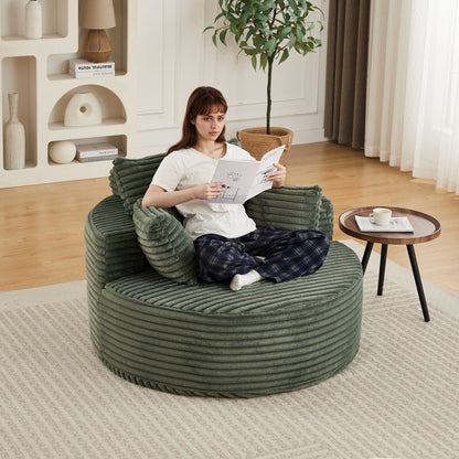 Modern single sofa with a backrest pillow