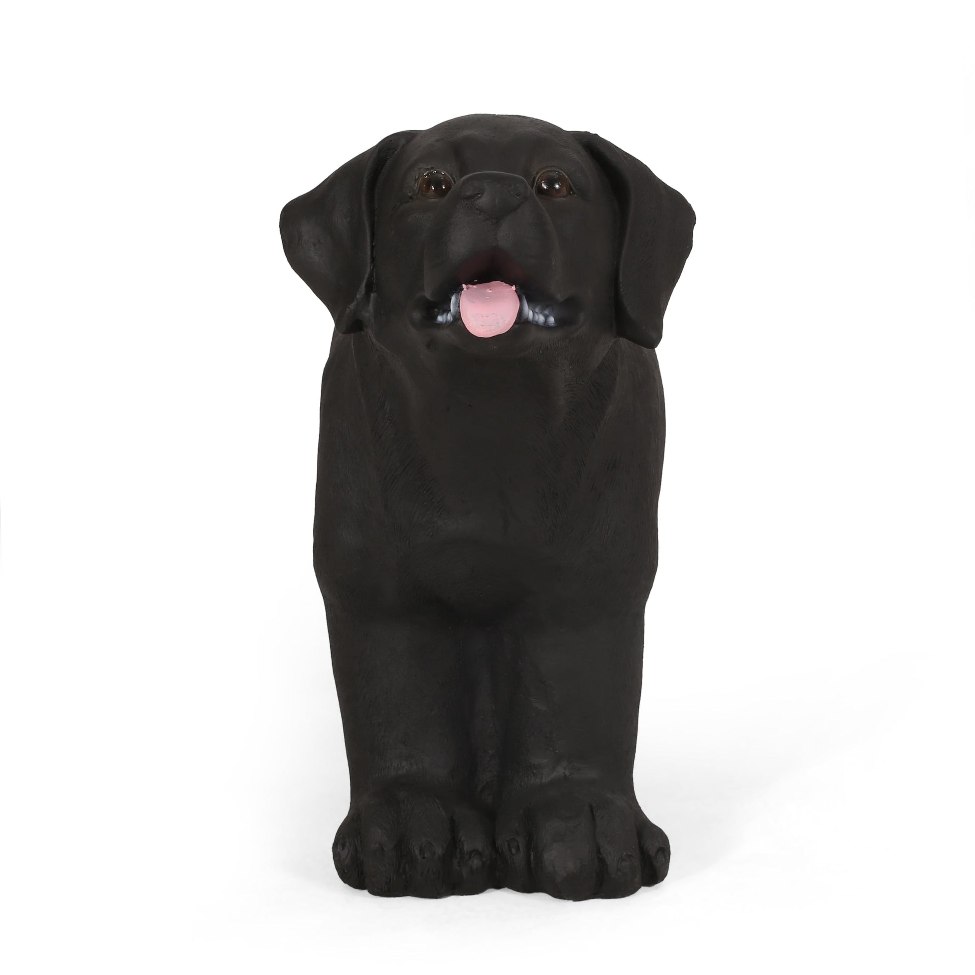 MGO Dog Bench Labrador design black matte outdoor bench by HouseOfZazla on Tampa Home & Garden Store