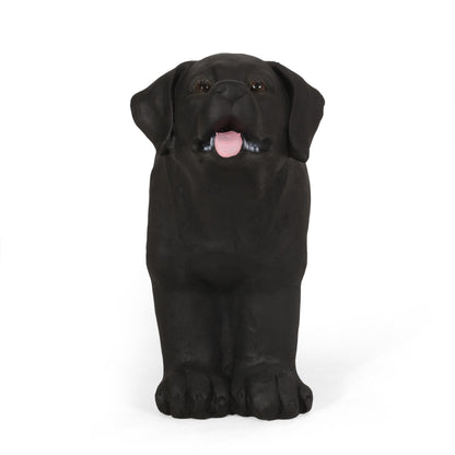 MGO Dog Bench Labrador design black matte outdoor bench by HouseOfZazla on Tampa Home & Garden Store