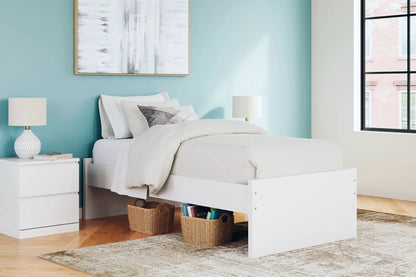 Onita Platform Bed storage bed in white with under-bed baskets by Unique Piece Furniture on Tampa Home & Garden Store