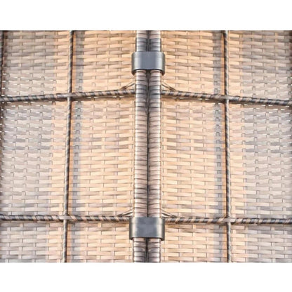 Comfortable Modern Patio Rattan Sectional beige woven rattan with metal joints on Tampa Home & Garden Store