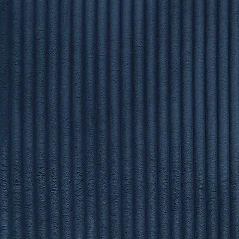 Bales Sectional upholstery fabric in deep blue ribbed texture close-up on Tampa Home & Garden Store