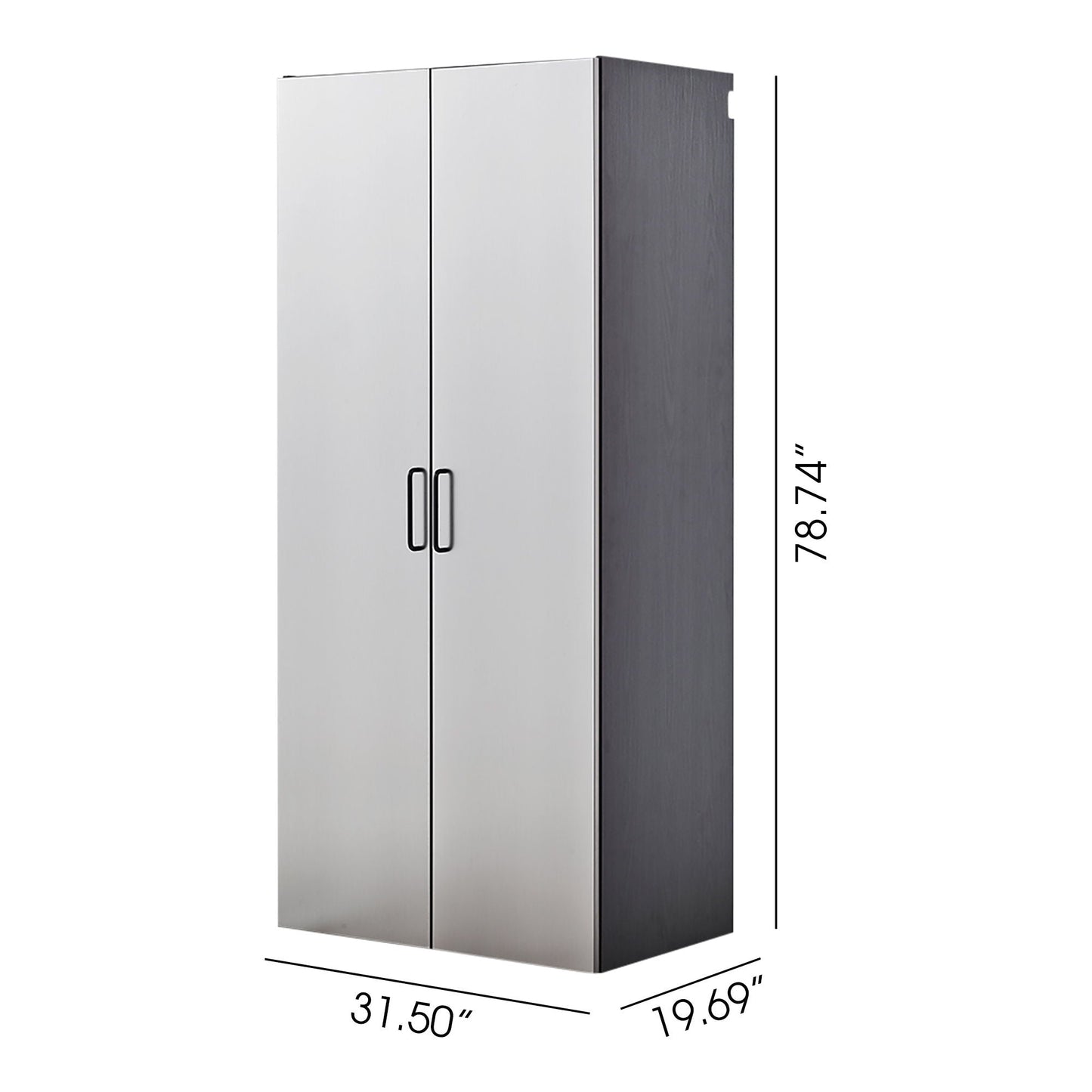 Astro Series wall mounted storage cabinet dual doors metallic gray by HouseOfZazla on Tampa Home & Garden Store