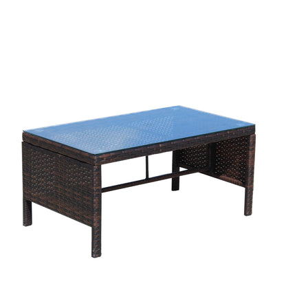 3 Piece Outdoor Wicker and Rattan Patio Set