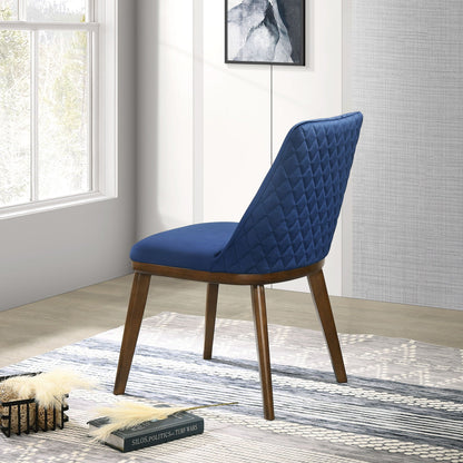 Mid-Century Dining Chair Set of 2 in blue with solid wood frame HouseOfZazla on Tampa Home & Garden Store