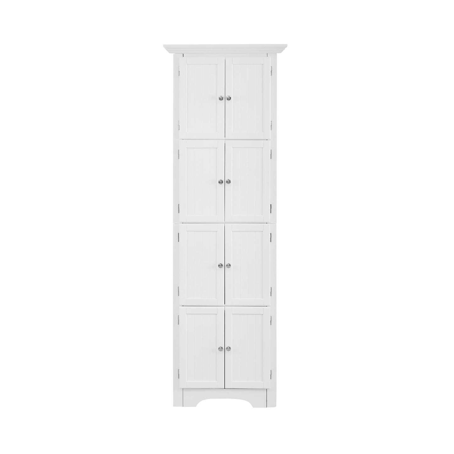 Tall Cabinet With 4 Shelves And Doors For Home