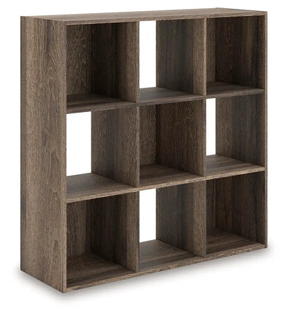Shallifer Cube Organizer in dark wood finish with 9 cubbies Unique Piece Furniture on Tampa Home & Garden Store
