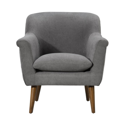 Shelby Woven Fabric and Mid Century Armchair