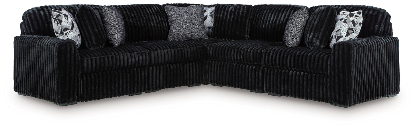 Midnight Madness Sectional and Jumbo Corduroy