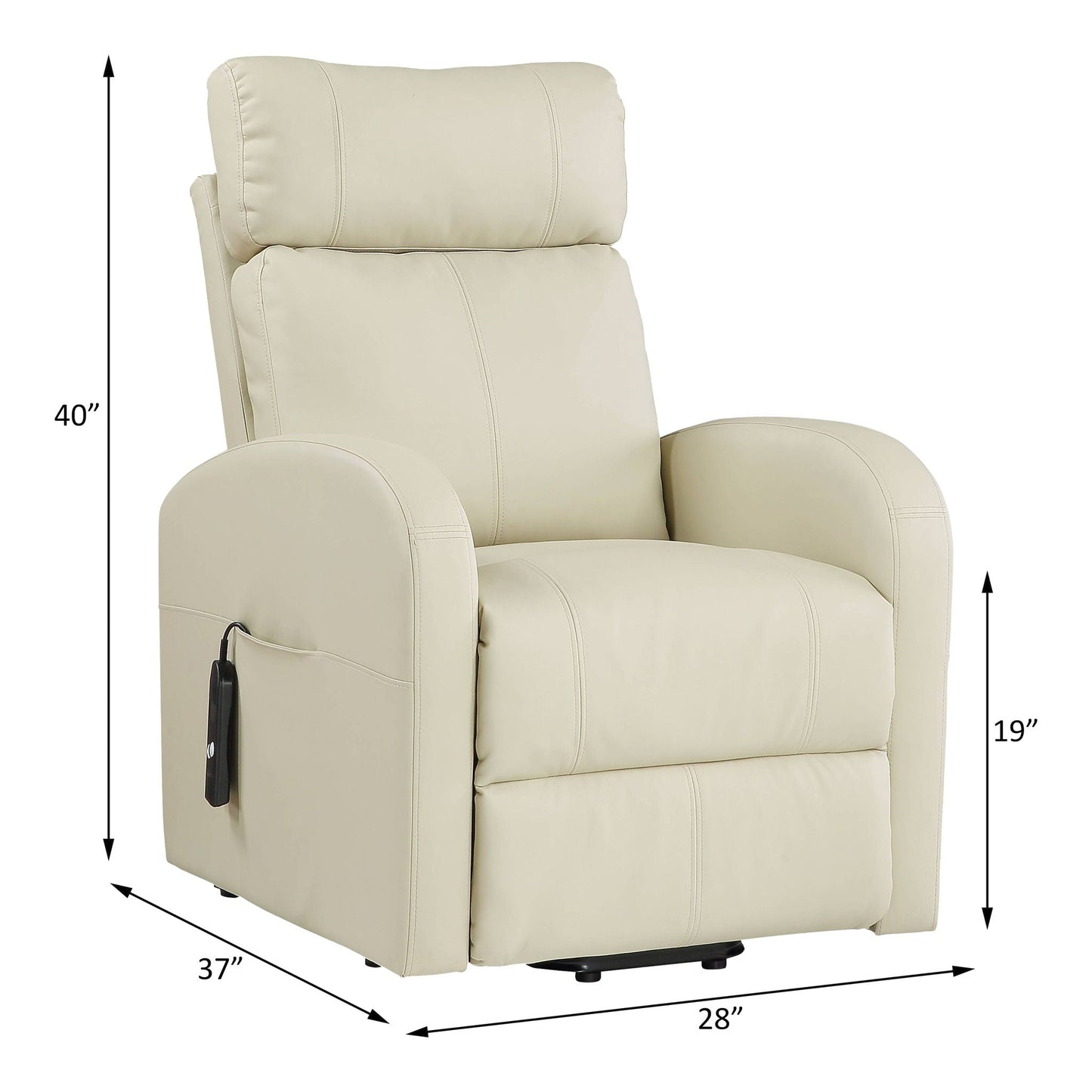 Ricardo Power Motion Recliner With Lift beige leather chaise by HouseOfZazla on Tampa Home & Garden Store