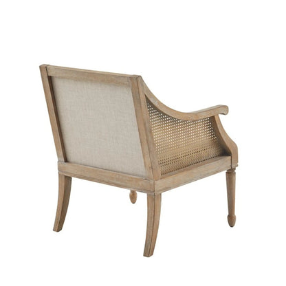 Transitional Cane Armchair and Cushion Natural