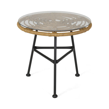 Petrichor Outdoor Side Table with Steel Frame