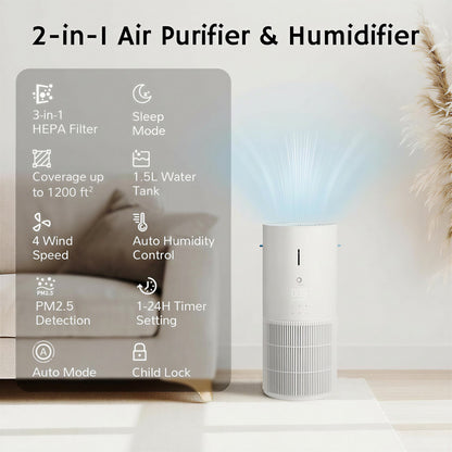 Purificador de aire y humidificador Ethereal Rain AEH300
