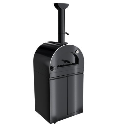 Gas grill by HouseOfZazla, black four-burner with stainless accents on Tampa Home & Garden Store