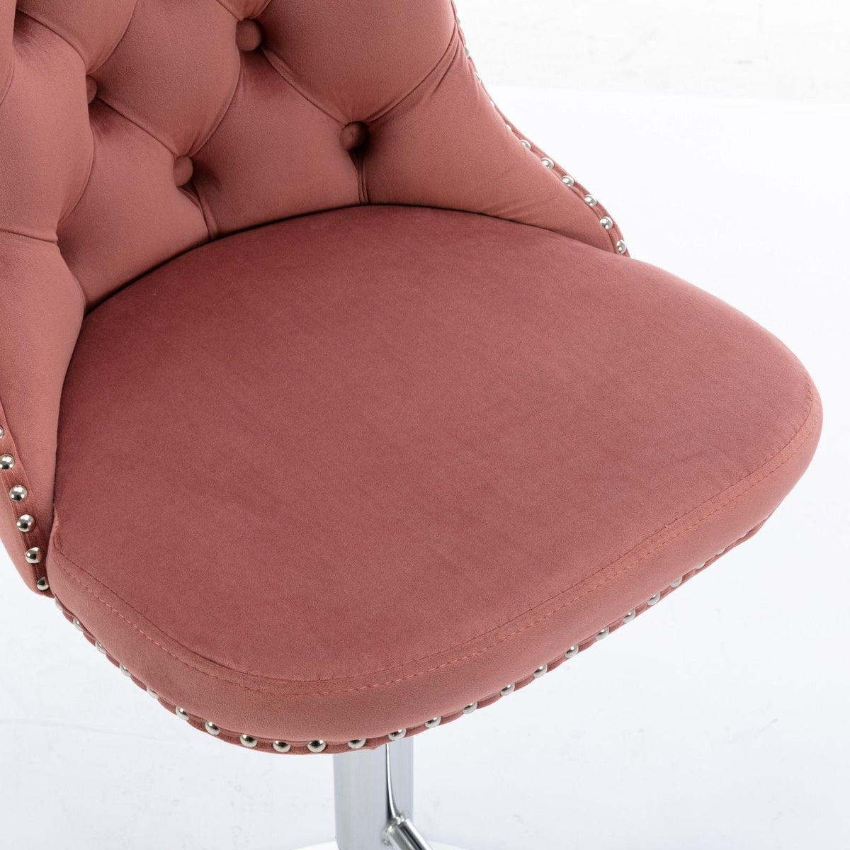 Swivel adjustable height barstools set of 2 in rose velvet with tufted seat HouseOfZazla on Tampa Home & Garden Store