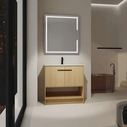 Modern Bathroom Vanity with Ceramic Sink