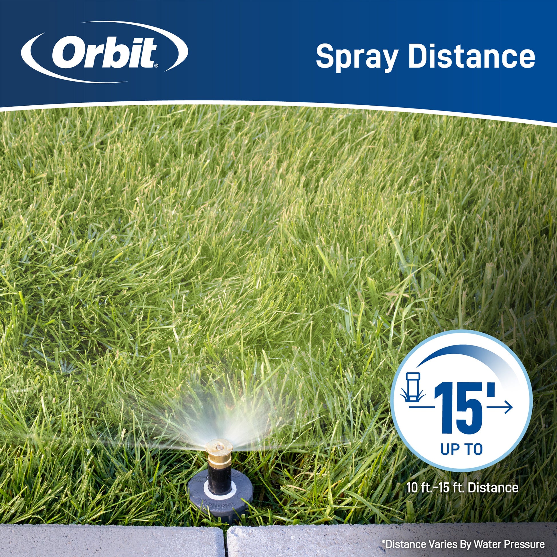 Orbit Irrigation 3in Professional Spray Head PR with half nozzle for underground irrigation on Tampa Home & Garden Store