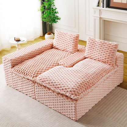 Modular Convertible Sofa and Twin Chaise Lounge