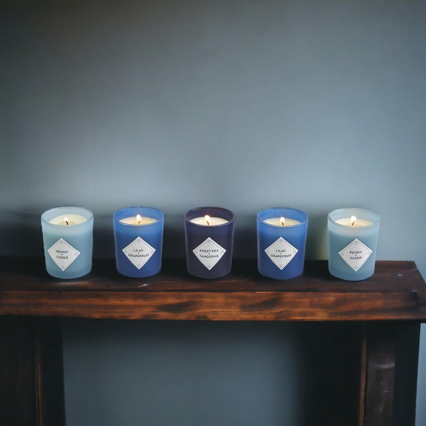 Mediterranean Blue Willow Candle Gift Set