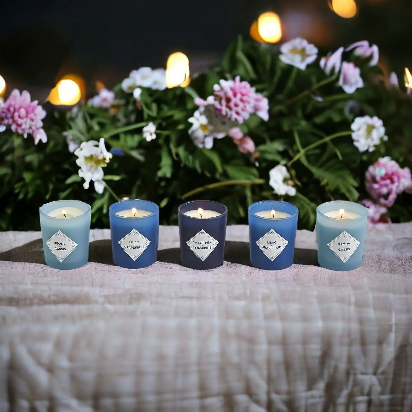 Mediterranean Blue Willow Candle Gift Set