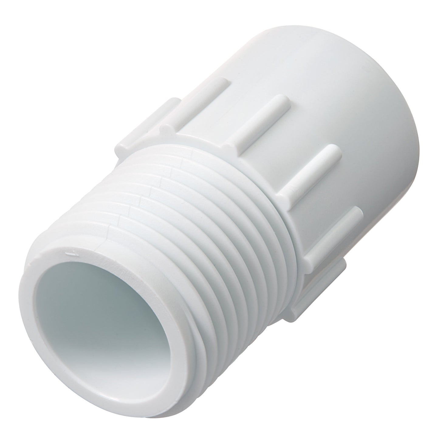 PVC irrigation fitting 1/2 in slip x 3/4 in MHT, Orbit Irrigation, white on Tampa Home & Garden Store