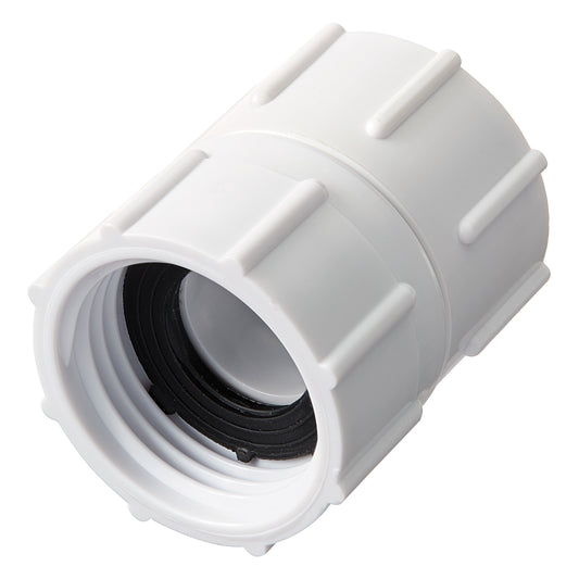 Orbit Irrigation 3/4 in FPT x FHT PVC swivel fitting, white plastic for underground irrigation on Tampa Home & Garden Store