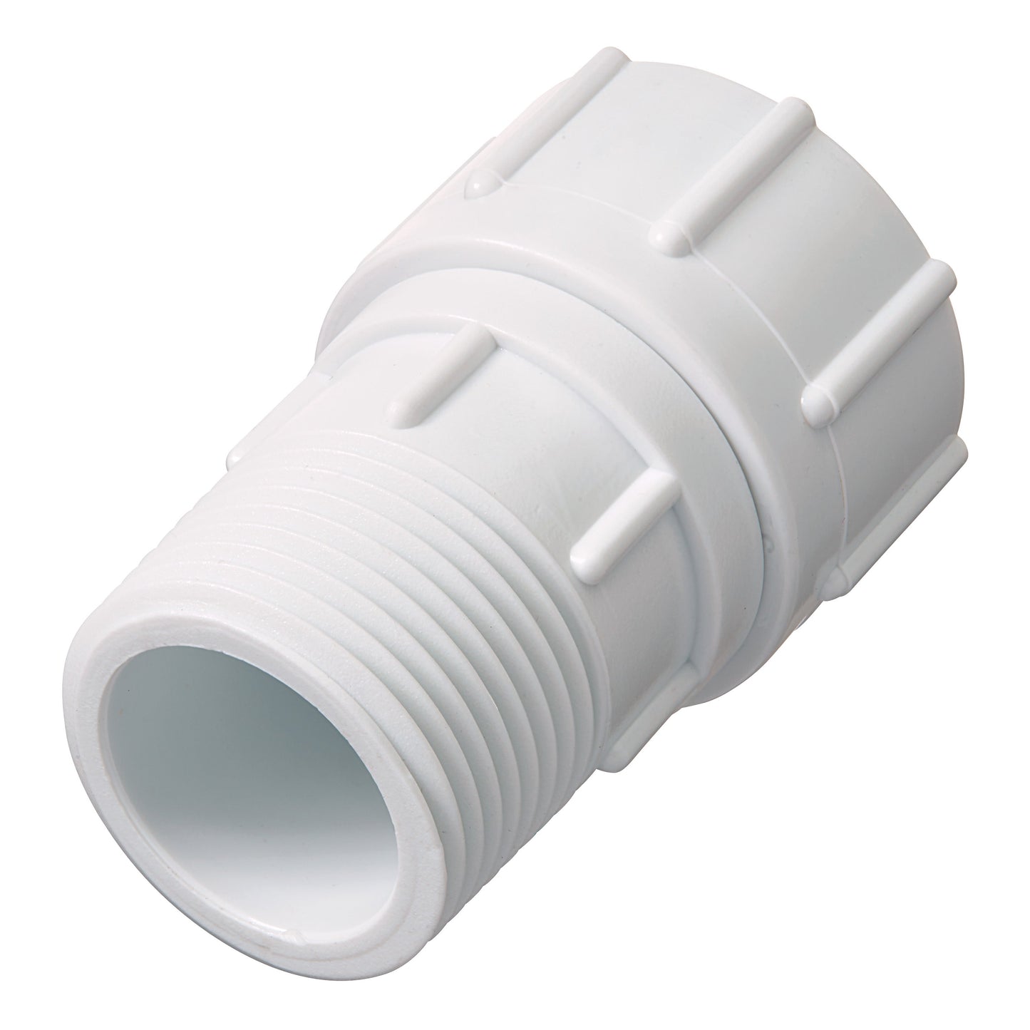 Orbit Irrigation 3/4 in MPT x FHT PVC swivel fitting, white plastic on Tampa Home & Garden Store